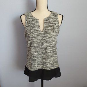 Sanctuary Black and White Sleeveless Sweater Size Small